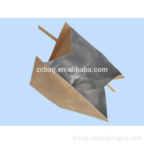 four side seal gusset Kraft aluminum foil coffee packaging bag with valve tin tie coffee degassing packaging bags
